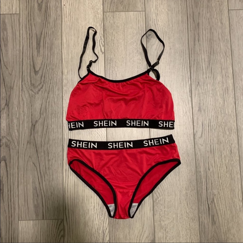 NEW SHEIN Letter Tape Lingerie Set — Small